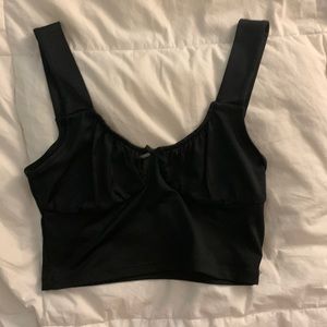 H&M Black Cropped Tank Top